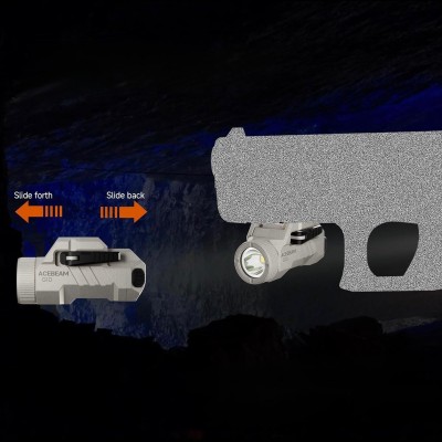 Acebeam G10 Ray Üstü Silah Feneri | 600 Lumen, Çöl Beji, Glock & Picatinny Uyumlu