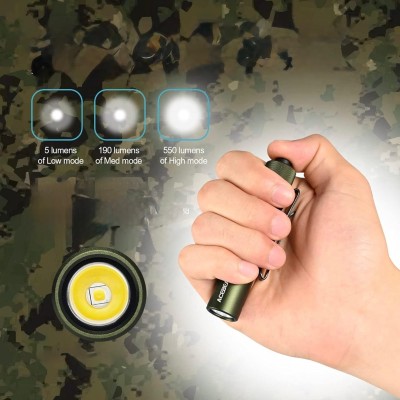 Acebeam Pokelit AA Kompakt EDC Şarjlı El Feneri-Koyu Yeşil