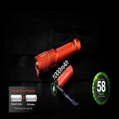 Acebeam TAC AA 2.0 Taktik LED El Feneri | 1000 Lümen, CRI90, USB-C Şarjlı