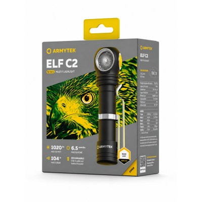 Armytek ELF C2 (Warm Light) USB-C Şarjlı Çok Amaçlı LED El Feneri