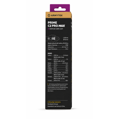 Armytek Prime C2 Pro Max ( Warm Light ) Profesyonel Şarjlı EDC El Feneri
