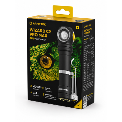 Armytek Wizard C2 Pro Max PCB ( White Light) Siyah Çok Amaçlı El Feneri