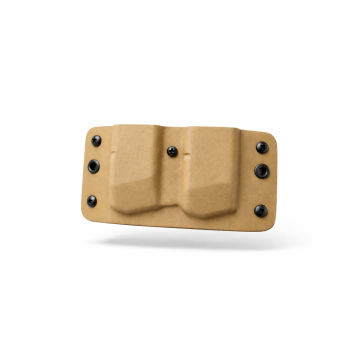 Kydex 9 mm Çiftli Şarjör Kılıfı Haki | Dayanıklı ve Hızlı Taşıma