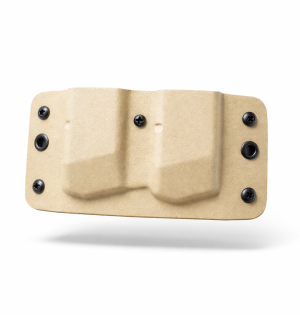Kydex 9 mm Çiftli Şarjör Kılıfı Çöl Beji | Dayanıklı ve Hızlı Taşıma