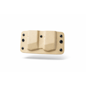 Kydex 9 mm Çiftli Şarjör Kılıfı Çöl Beji | Dayanıklı ve Hızlı Taşıma