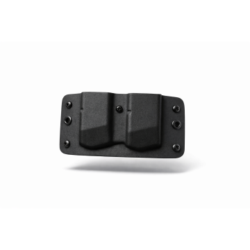 Kydex 9 mm Çiftli Şarjör Kılıfı Siyah | Dayanıklı ve Hızlı Taşıma