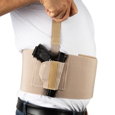 PREMİUM KORSE TABANCA KILIFI PETEK DOKUMA ÇÖL RENGİ 