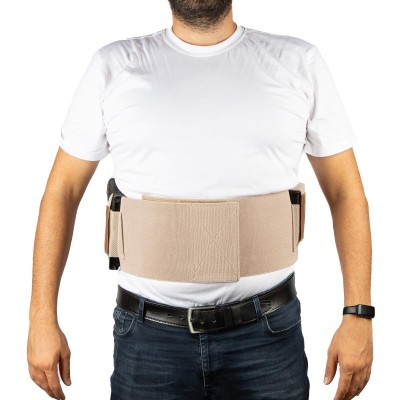 PREMİUM KORSE TABANCA KILIFI PETEK DOKUMA ÇÖL RENGİ 