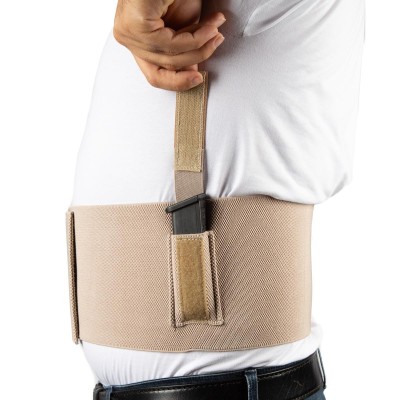 PREMİUM KORSE TABANCA KILIFI PETEK DOKUMA ÇÖL RENGİ 