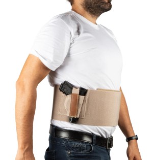 PREMİUM KORSE TABANCA KILIFI PETEK DOKUMA ÇÖL RENGİ 