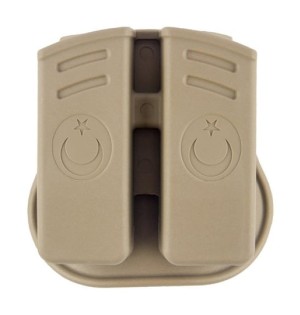 Çiftli Şarjör Kılıfı Bej - Dayanıklı Polimer Taktik Kılıf
