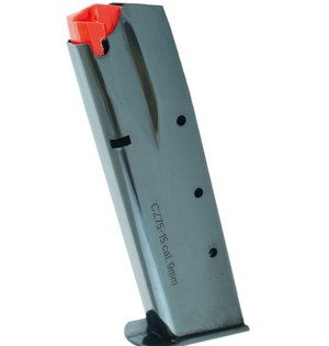 Sabatti CZ 75 9 mm 15’li Paslanmaz Şarjör – CZ Uyumlu Çelik Şarjör