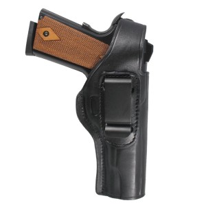 Metal Maşalı Deri İç Kılıf | Gizli Taşıma Deri Kılıf - SİYAH