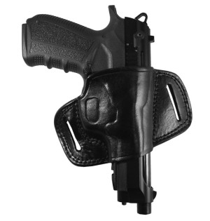 Deri Kelebek OWB Tabanca Kılıfı | Siyah Renk Bel Dışı Taşıma Kılıfı