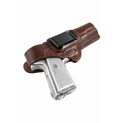 Metal Maşalı Deri İç Kılıf | Gizli Taşıma Deri Kılıf - KOYU KAHVE