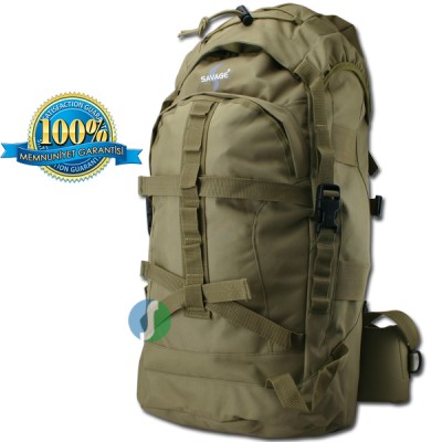 Savage Ventura 60 Litre | Dayanıklı 60L Kamp & Trekking Sırt Çantası Kum 