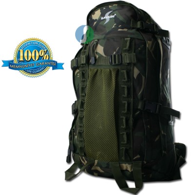 Savage Ventura 50 Litre | 50L Trekking & Kamp Sırt Çantası – Dayanıklı Outdoor Çanta Kamuflaj