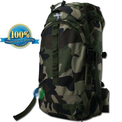 Savage Ventura 60 Litre | Dayanıklı 60L Kamp & Trekking Sırt Çantası Kamuflaj 