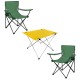 Kamp Koltuğu ve Katlanabilir Masa Seti | Yeşil Sandalye & Sarı Masa Outdoor Set