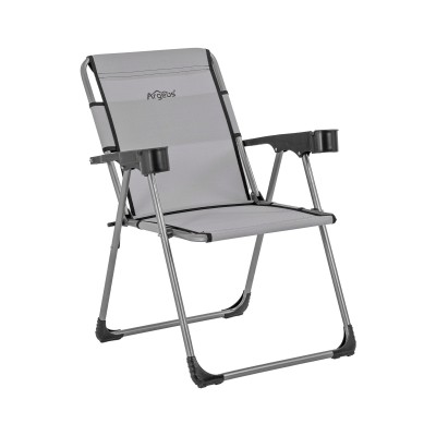 Kül Gri  Katlanabilir Bardaklıklı Kamp Sandalyesi | Dayanıklı ve Rahat Kamp Koltuğu