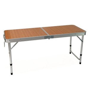 Ahşap Desenli Katlanır Kamp Masası | Taşınabilir Outdoor ve Piknik Masası