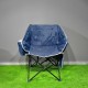 Geniş Oturumlu Katlanabilir Kamp Sandalyesi | Rahat Taşınabilir Koltuk-Lacivert 