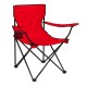 Kırmızı Katlanabilir Kamp Sandalyesi | Dayanıklı Çelik Gövde ve Bardaklıklı Model