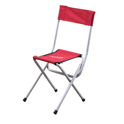 Katlanabilir Kamp Sandalyesi Kırmızı Sırt Destekli Hafif