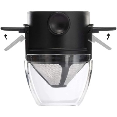 Portatif Manuel Kahve Filtresi – Şeffaf Hazneli Kompakt Filtreleme Sistemi