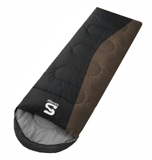 Kahverengi Siyah Geniş Kesim Uyku Tulumu -15°C | Kamp Uyku Tulumu
