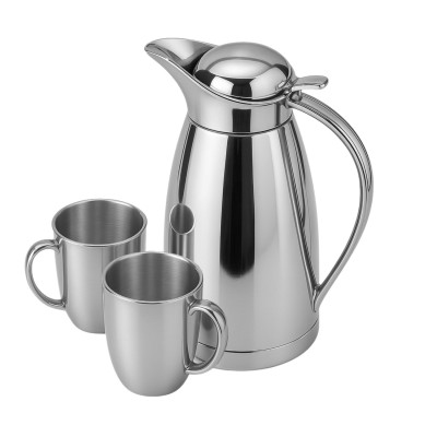 Paslanmaz Çelik Termos Seti – Çelik Kupa Hediyeli Termos Modeli