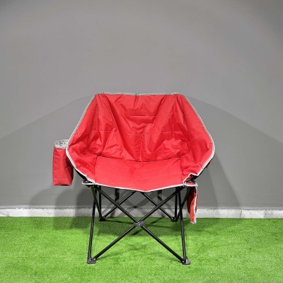 Geniş Oturumlu Katlanabilir Kamp Sandalyesi – Taşınabilir Konfor Koltuğu -Kırmızı 