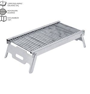 Katlanabilir Paslanmaz Çelik Taşınabilir Mangal | Outdoor Pişirme Ekipmanı