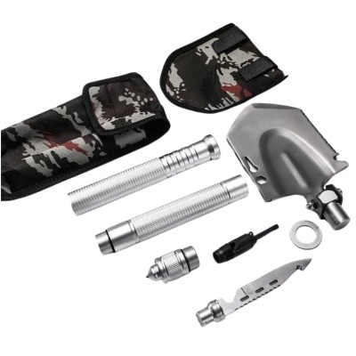 12 Fonksiyonlu Çok Amaçlı Katlanabilir Taktik Kürek | Hafif ve Dayanıklı Outdoor Kürek