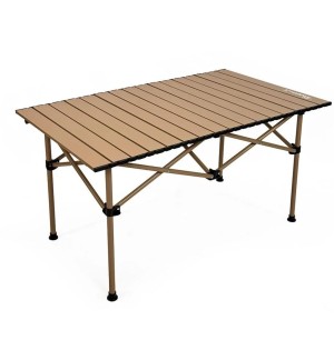 Alüminyum Katlanır Büyük Kamp Masası | Ahşap Desen Outdoor Masa