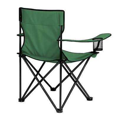 Yeşil Katlanabilir Kamp Sandalyesi | Dayanıklı Çelik Gövde ve Bardaklıklı Model