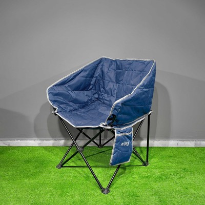 Geniş Oturumlu Katlanabilir Kamp Sandalyesi | Rahat Taşınabilir Koltuk-Lacivert 