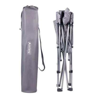 Katlanabilir Gri Kamp Sandalyesi Bardaklıklı | Hafif ve Dayanıklı Kamp Koltuğu