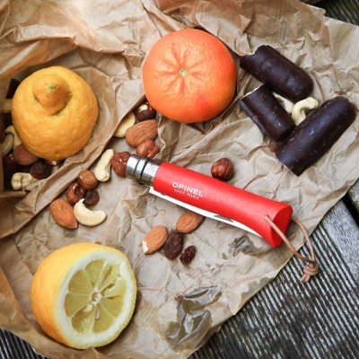 Opinel No:8 Gürgen Saplı Kırmızı Cep Çakısı | Katlanır EDC Çakı