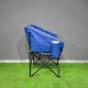 Geniş Oturumlu Katlanabilir Kamp Sandalyesi | Rahat Taşınabilir Koltuk-Mavi