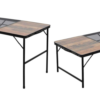 Ahşap Desenli Katlanır Kamp Masası | Taşınabilir Pratik Piknik ve Outdoor Masa