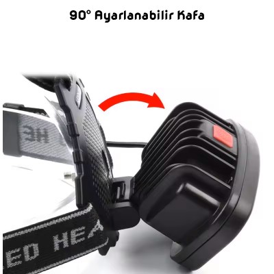 Panther PT-5970 USB Şarjlı Kafa Lambası | Güçlü ve Hafif LED Kafa Feneri