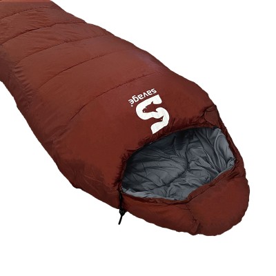 Bordo  -30°C Kış Tipi Mumya Uyku Tulumu | Soğuk Havalara Özel