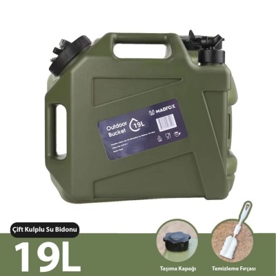 19 Litre Askeri Tip Musluklu Su Taşıma Bidonu | Dayanıklı ve Portatif