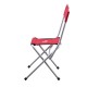 Katlanabilir Kamp Sandalyesi Kırmızı Sırt Destekli Hafif