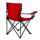 Kırmızı Katlanabilir Kamp Sandalyesi | Dayanıklı Çelik Gövde ve Bardaklıklı Model