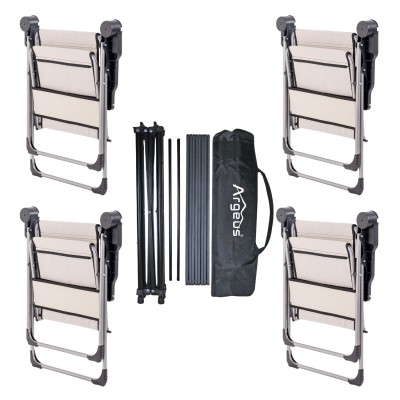 Bozkır Renk 4’lü Kamp Sandalyesi ve Katlanabilir Masa Seti | Argeus