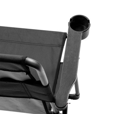 Katlanabilir Lacivert Kamp Sandalyesi Kolçaklı Bardaklıklı Dayanıklı