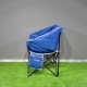 Geniş Oturumlu Katlanabilir Kamp Sandalyesi | Rahat Taşınabilir Koltuk-Mavi