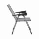 Kül Gri  Katlanabilir Bardaklıklı Kamp Sandalyesi | Dayanıklı ve Rahat Kamp Koltuğu